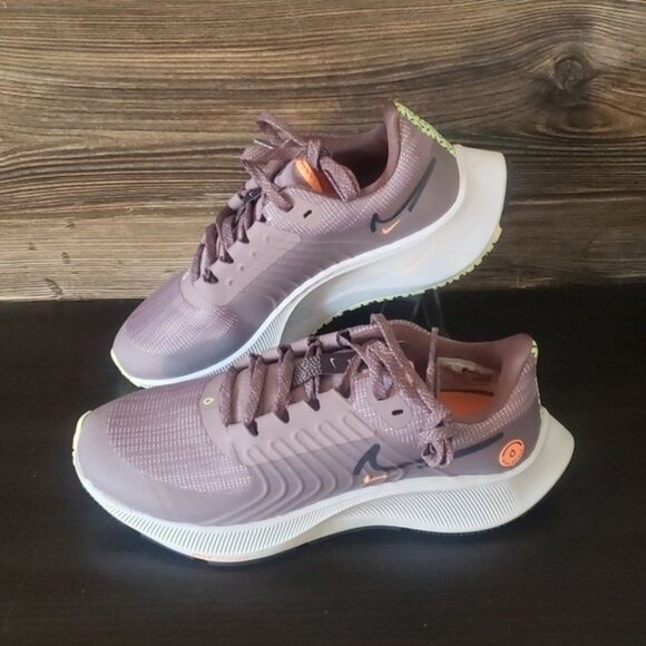 New Nike Air Zoom‎ Pegasus 38 Shield Gray Purple Running Sneakers - Picture 1 of 9